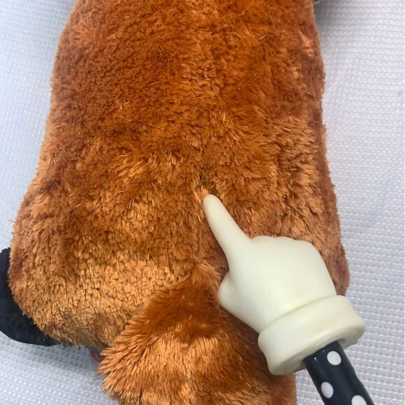 Fox Slick Beanie Boo Orange Fox Glitter Eyes Jumbo - Picture 6 of 10